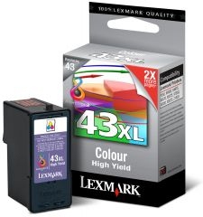 Lexmark #43XL Colour Print Cartridge cartouche d'encre Original Magenta, Jaune