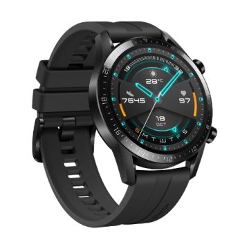 Huawei Watch GT 2 3,53 cm (1.39") AMOLED 46 mm Numérique 454 x 454 pixels Écran tactile Acier inoxydable GPS (satellite)