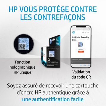 HP 62 cartouche d'encre noire authentique