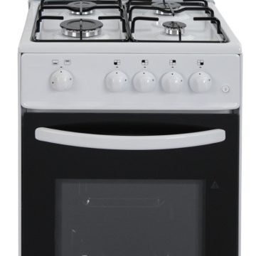 Cuisinière 50x50 4 feux gaz four gaz blanche