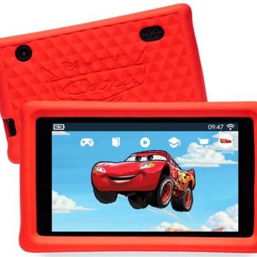 Pebble Gear 7” tablette enfant – Disney Cars Tablette (Cars), boîtier Pare-Chocs conçu pour Enfants, contrôle Parental