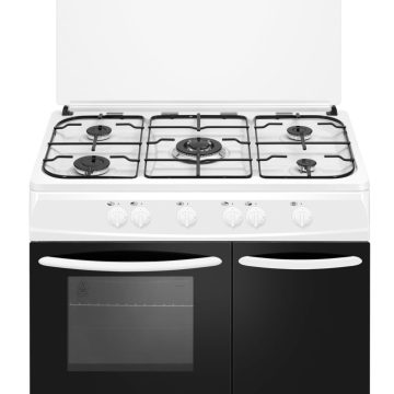 BUTANETTE 90X60 5 FEUX GAZ FOUIR GAZ BLANCHE