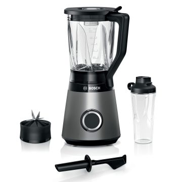 Bosch MMB6174S mixeur Robot mixer 1200 W Noir, Métallique, Transparent