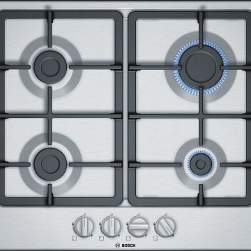 Bosch Serie 4 PGP6B5B90 plaque Acier inoxydable Intégré 60 cm Gaz 4 zone(s)