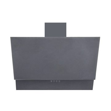HOTTE INCLINEE EN VERRE GRIS 60CM FILTRE A CHARBON INCLUS