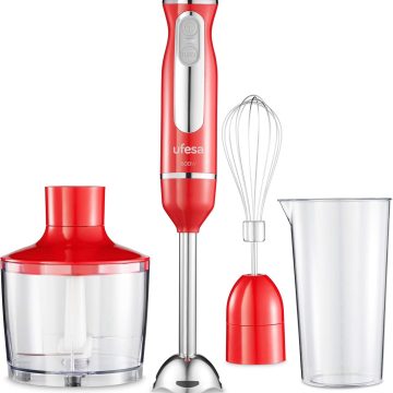 MIXEUR PLONGEANT MULTIFONCTION 600W ROUGE