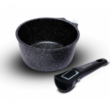 CASSEROLE 18CM POIGNEE DETACHABLE FONTE D ALU   COUVERCLE