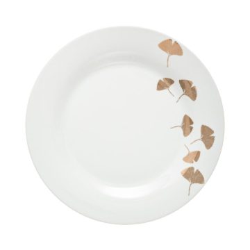 ASSIETTE DESSERT GINGKO OR 19CM