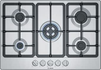 Bosch Serie 4 PGQ7B5B90 plaque Acier inoxydable Intégré 75 cm Gaz 5 zone(s)