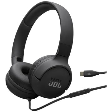 JBL Tune 520C USB-C Casques Avec fil Arceau Appels/Musique USB Type-C Noir