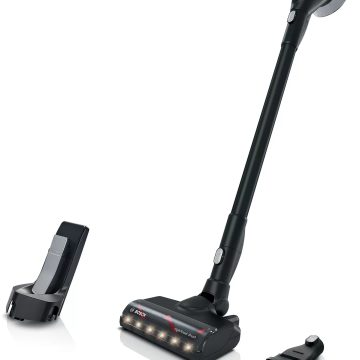 Bosch Serie 8 BCS82KA14 aspirateur balai et balai électrique Batterie Sec Filtre hygiénique Sans sac 0,4 L Noir, Blanc 4 Ah